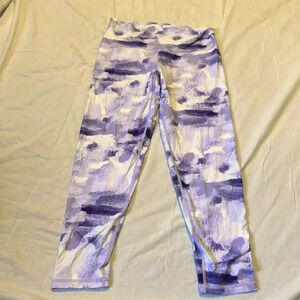 Aerie Chill Play Move Purple White leggings size L